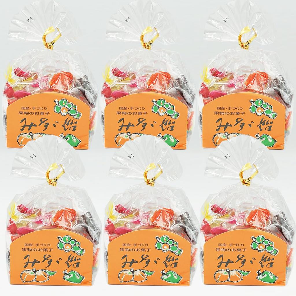 Iijima Shoten Misuzu Candy Square Bag Shinshu Nagano Prefecture famous confectionery souvenir Misuzu Candy Ueda's (6 bags)
