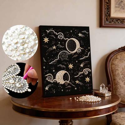 Parel DIY Wolken Kunst Kits 15.7x19.6inch Edelsteen Kunst Parel Schilderen Kits Zonder Frame voor Volwassenen Cadeau Idee Huis Muur Decor