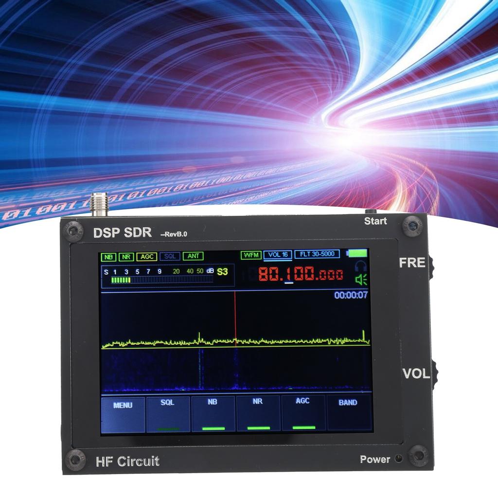 Wireless Receiver Black UltraThin DSP SDR HAM Receiving Radio Equipment 50kHz200MHz