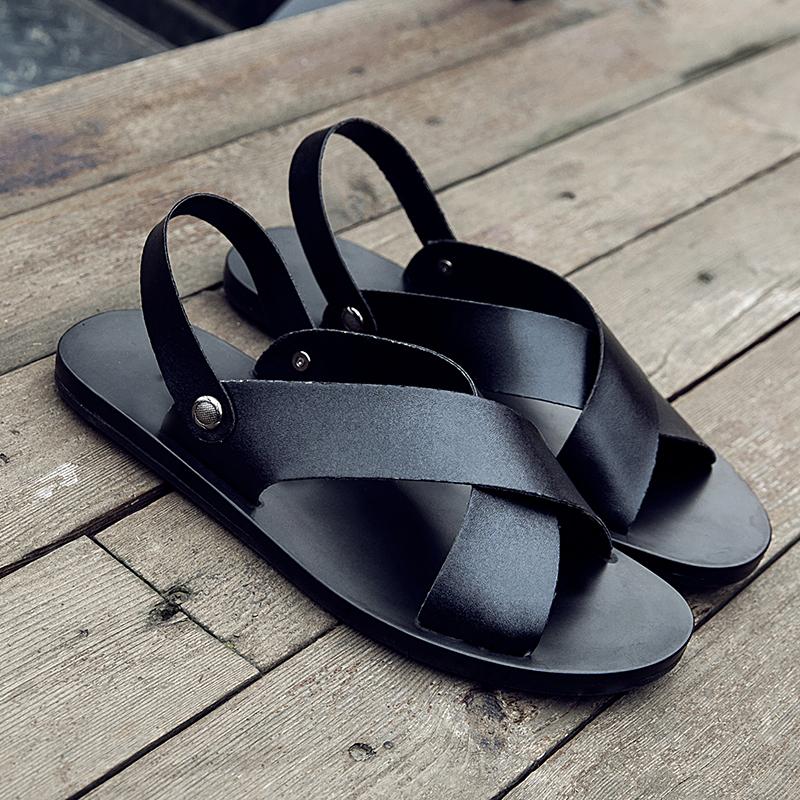 Men Sandals Summer Elegantes Beach Sandals Men Shoes Leather Holiday Outdoor Male Retro Comfortable Casual Sandals Men Sneakers
