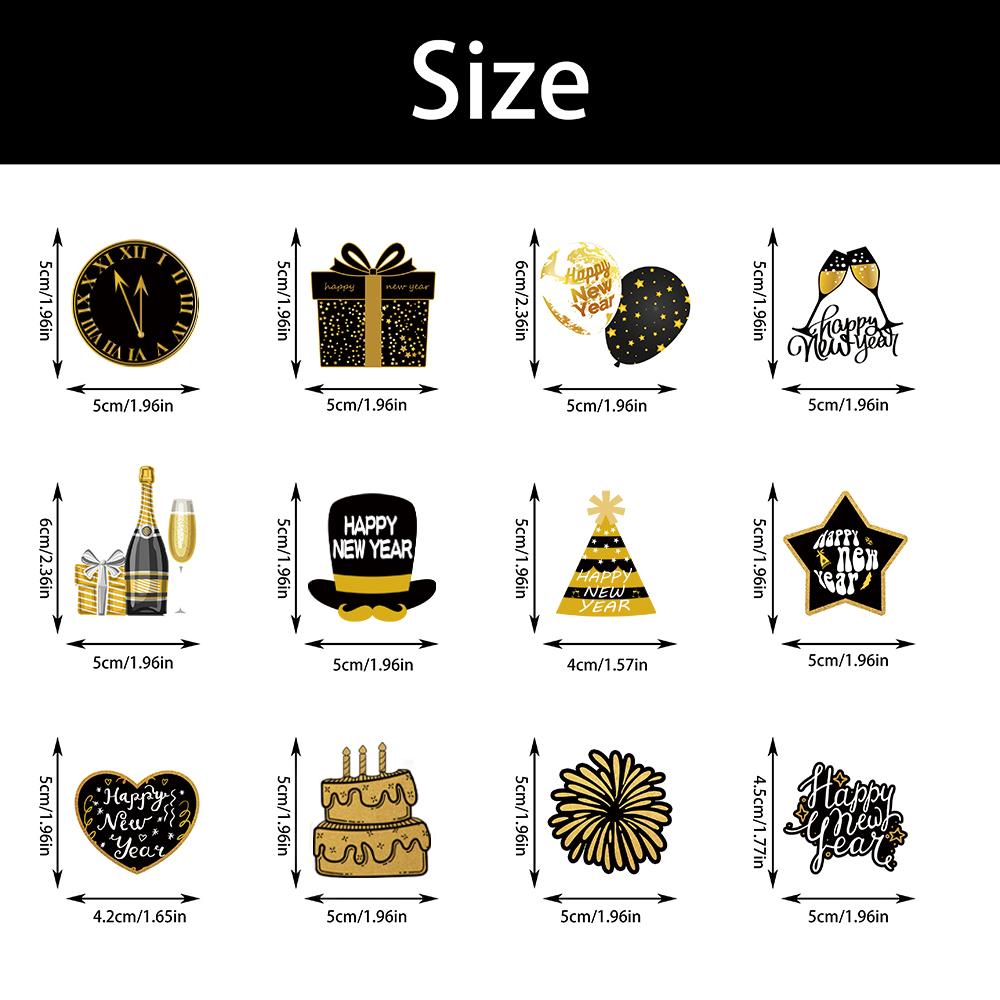 12/24pcs 2025 Happy New Year Cupcake Toppers Hello 2025 Cake Picks New Years Eve Party Supplies Welcome 2025 New Year Cake Decor