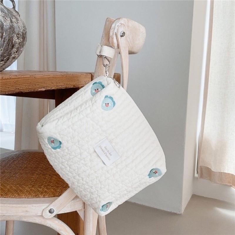 Tragbare Wickeltasche für Kinderwagen, gesteppt, für Babywindeln, Organizer, bestickte Mama-Taschen, Baby-Accessoires, Wickeltasche, Aufbewahrung