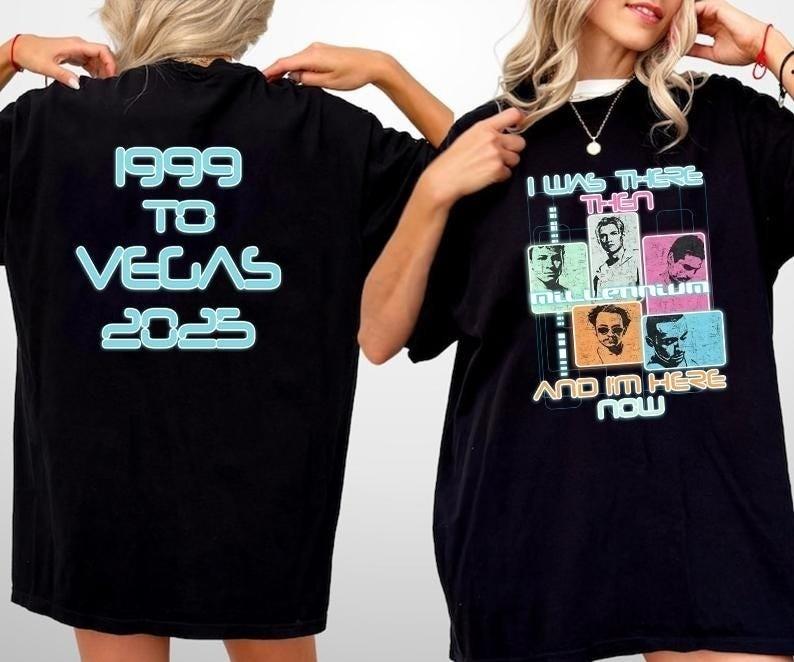 HOT!!! Backstreet Boys I was There ConcerT-shirt 1999 to Vegas 2026 Boyband tour S
