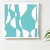 Nordic Curved Art 57cm x Large Made in Stylish Interior Living Room Fabric Panel, 57cm, Size, Japan, Poster, Decor, Redecoration, Green, Modern,