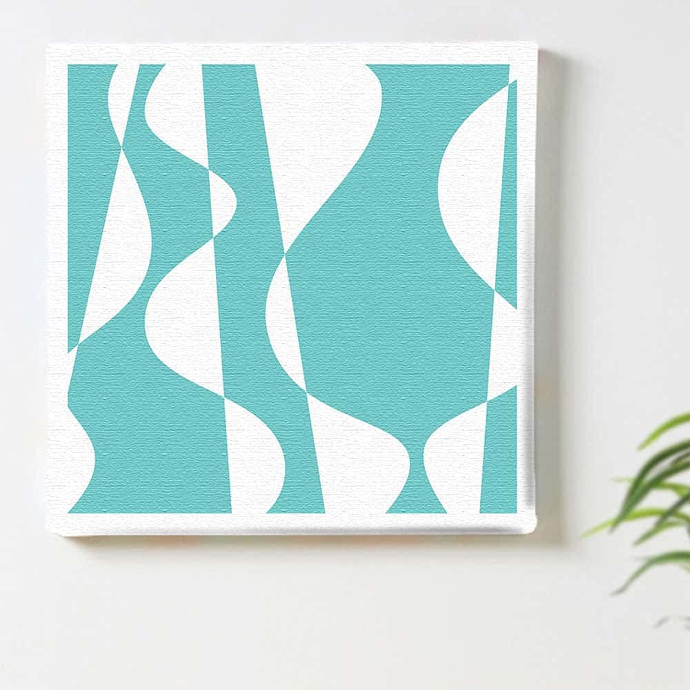 Nordic Curved Art 57cm x Large Made in Stylish Interior Living Room Fabric Panel, 57cm, Size, Japan, Poster, Decor, Redecoration, Green, Modern,