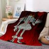 1pc It "Clown" Flannel Throw Blanket - HD Printed Lightweight Soft Warm All-Season Blanket for Sofa, Bed, Travel, Camping 007