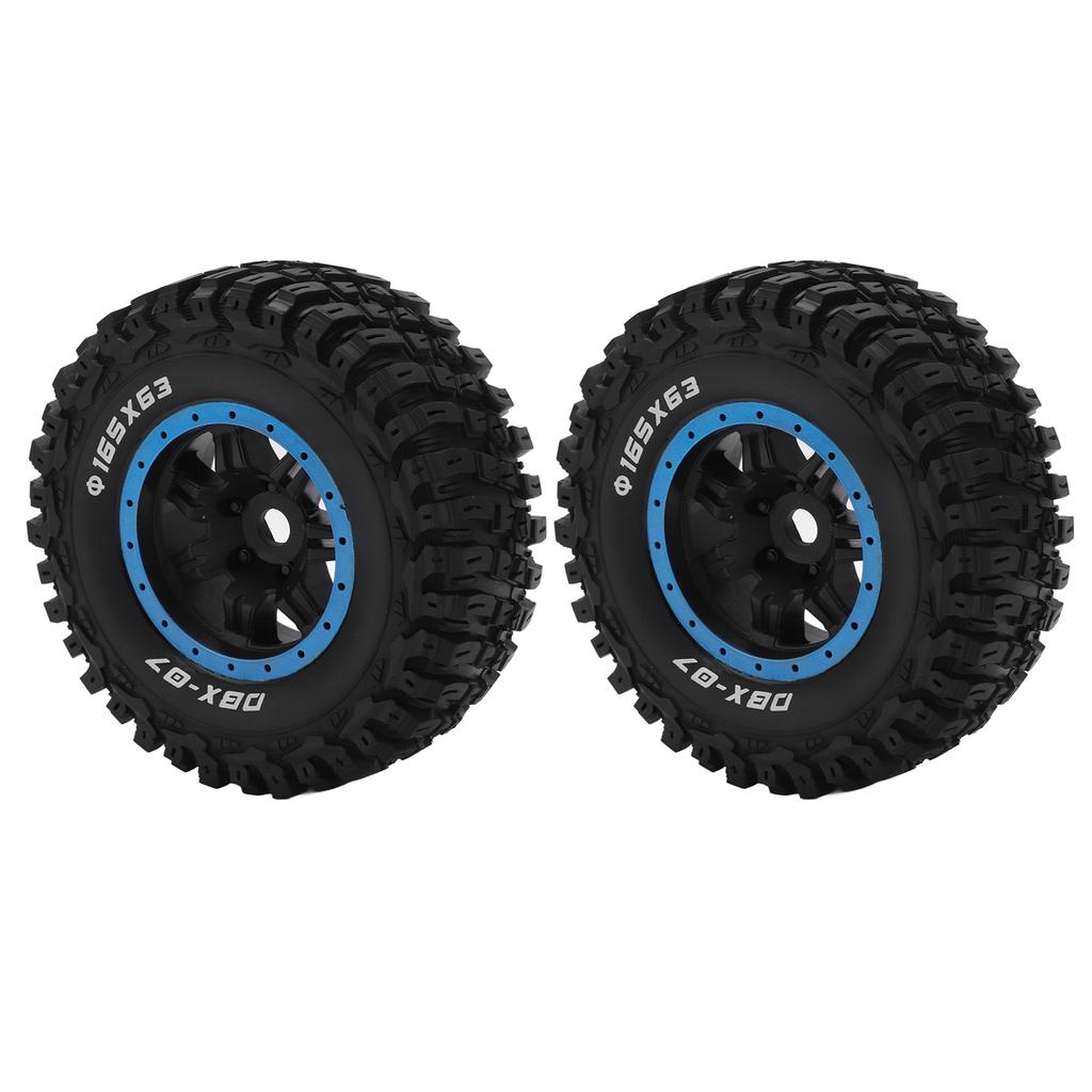 2Pcs Rubber Tire Skin 165mm Diameter Wheel Tire for ZD Racing 1 7 DBX‑07 RC Car Upgrade PartBlue