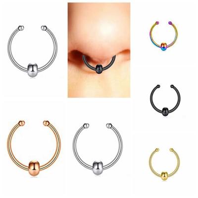 Perlen Septum Ringe für die Nase Ohne Piercing Goth Damen
