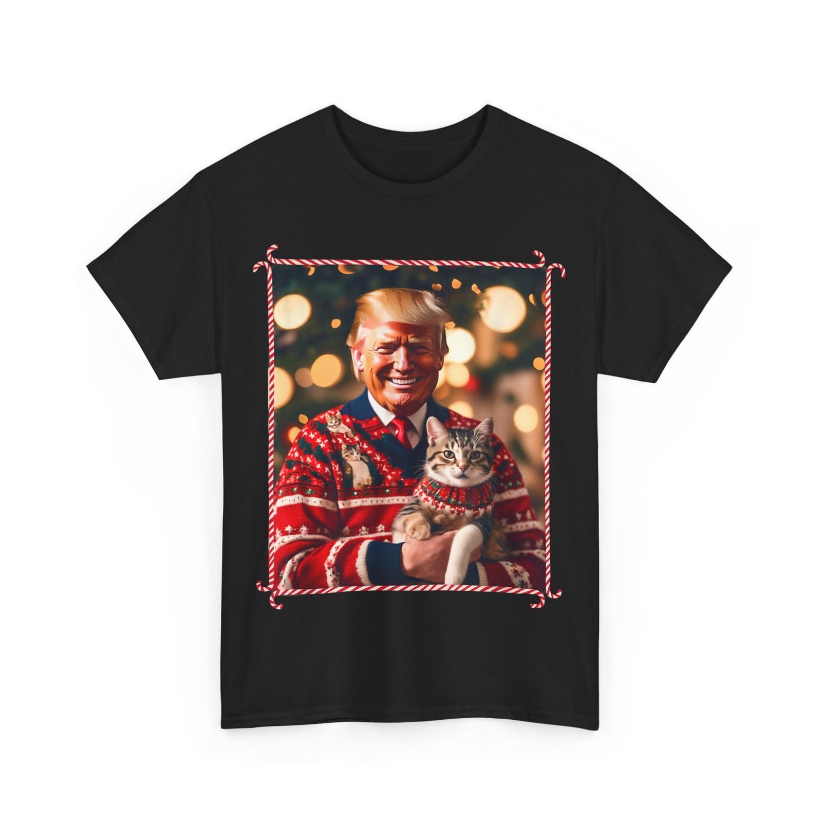 Funny Trump Christmas Sweater for Cat Lovers T-Shirt XXXL