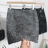 Heavy Industry Silver Sequined Skirt Female Small 2025 Sparkling Streamer A-line Bag Hip Skirt Zipper Uchimura Female Skirt
