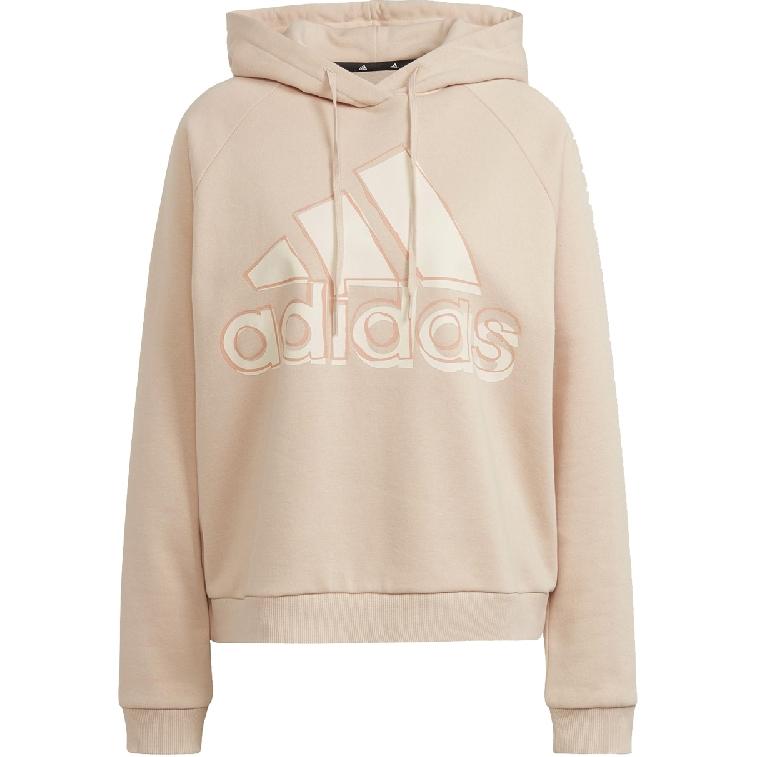 Adidas Big Logo Hood Regular Fit Fleece Lined Kangaroo Pocket Casual Hooded Sweatshirt Unisex Black HB5107 M
