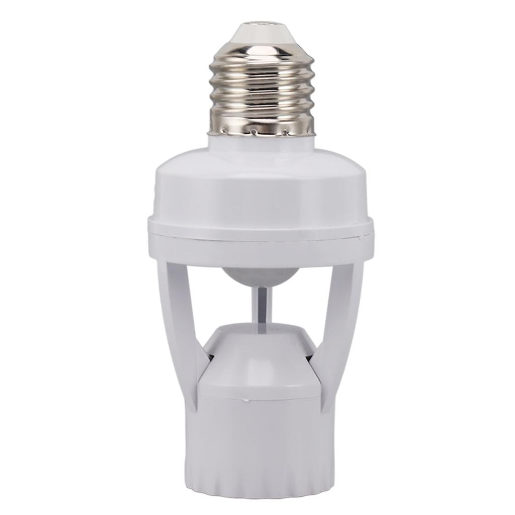 Motion Sensor Light Socket PIR Motion E27 Screw Bulb Adapter Adjustable Auto On Off Night Light Control Garage Light