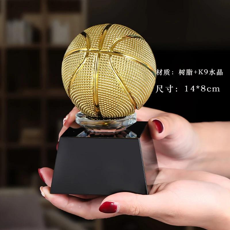 Customized Table Tennis and Volleyball Balls, Crystal Trophy, Gold Silver Copper, Creative Sports Home Decor Award Souvenir, 1Pc