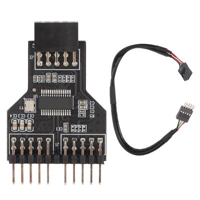 9 Pin USB Splitter 9 Pin auf Dual 9 Pin Inline USB2.0 Stecker Buchse 1 auf 2 Stecker 0,3 Meter