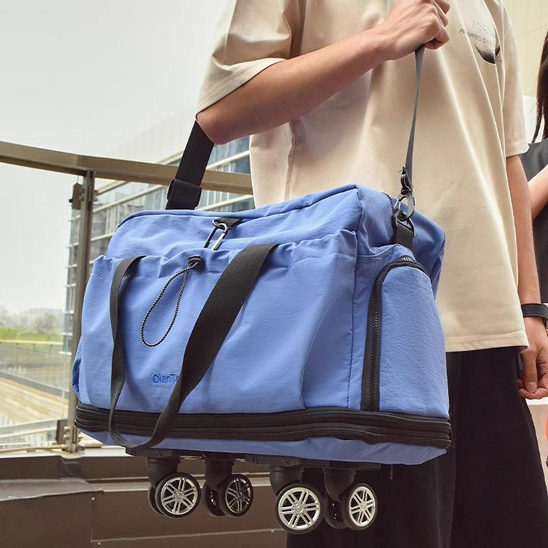 Handbag Large-capacity Short-distance Travel Bag Female Travel Pending Delivery Storage Duffel Bag Sports with Wheels Fitness Bag Male