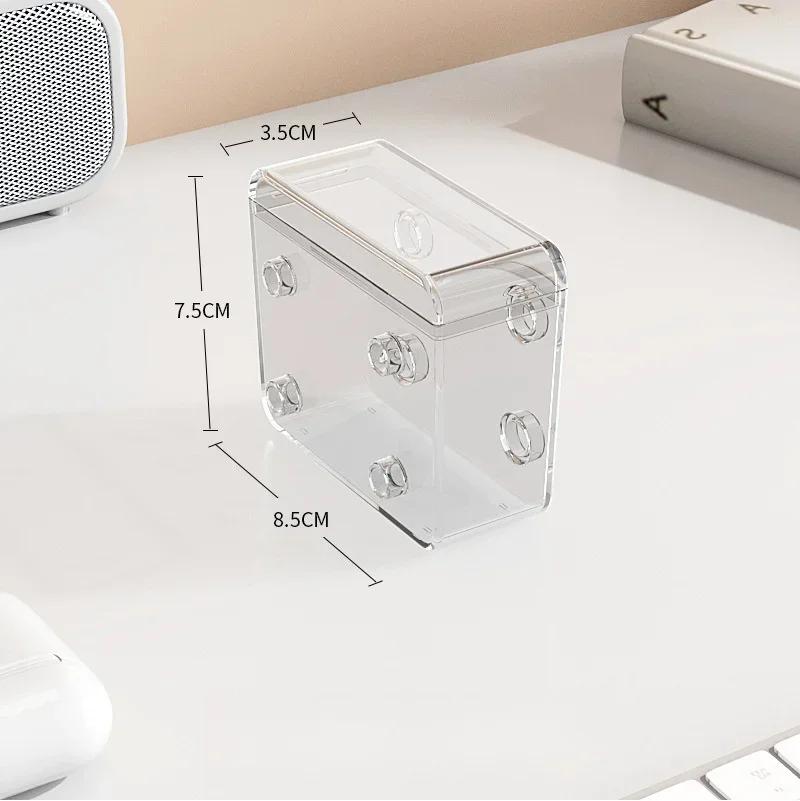 Large Capacity Data Cable Storage Box Portable Cord Management Container With Lid Charging Cable Storage Box Desktop Organizer