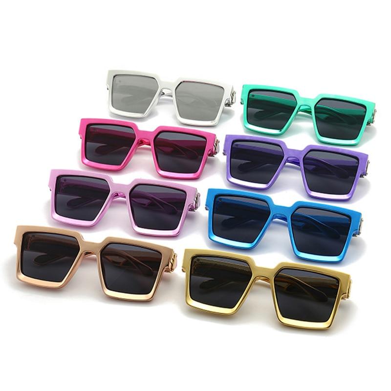 SHAUNA Ins Popular Fashion Square Colorful Sunglasses Women Retro Brand Designer Mirror Eyewear Shades UV400 Men Sun Glasses
