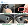 Decorative Stainless Steel Air Vent Trim Sticker for Volvo V40 Console Interior Accessories 2012-2017