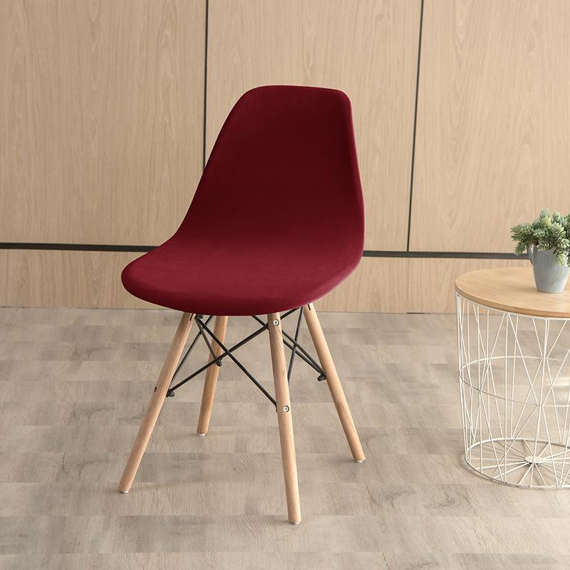 Fluwelen Korte Rug Barstoelhoes Kleine Maat Elastische Stoelhoes Voor Eetkamer Woondecoratie