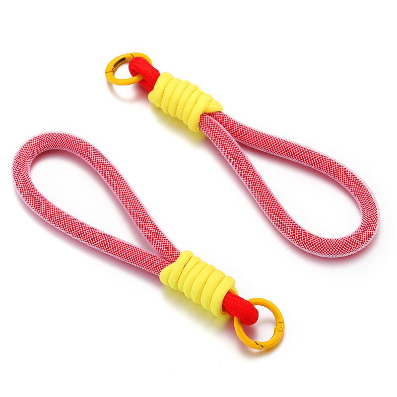 10 colors Mesh Lanyard Fluorescent Braid Rope Phone Case Hanging Cord Keychain Bag Pendant DIY Keychain V1002