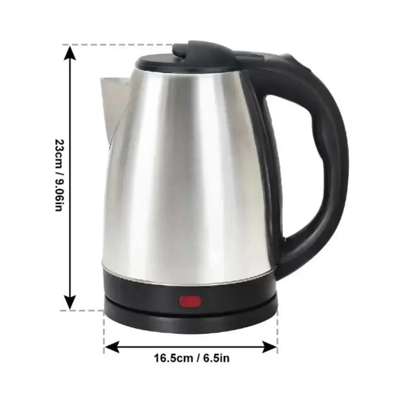 2L Elektrischer Wasserkocher aus lebensmittelechtem Edelstahl, Schnell kochender Warmwasserbereiter, Mehrzweck-Teekanne für Kaffee, Getränke, Täglichen Gebrauch