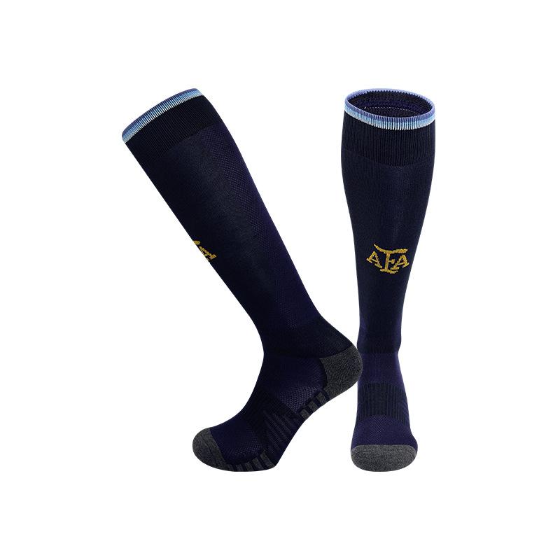 Cross-border 2026 World Cup national team stockings football socks thickened towel bottom high tube non-slip socks France Netherlands Kids