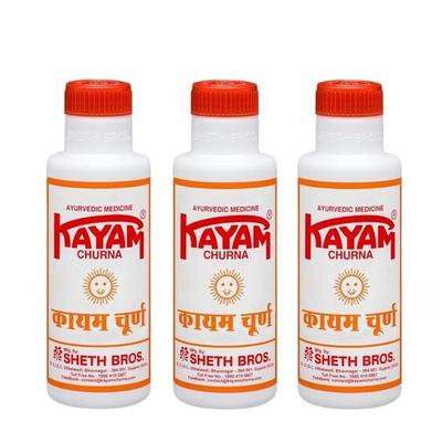 Kayam Churan, Solution To Constipation, Kayam Churna Powder, Ayurvedic Medicine To Help Reduce Acidity & Aid Digestion, 100gm | Pack of 3