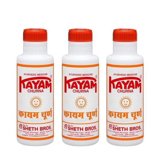 Kayam Churan, Solution to Constipation, Kayam Churna Powder, Ayurvedic Medicine to Help Reduce Acidity & Aid Digestion, 100gm | Pack of 3