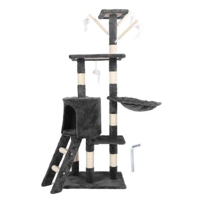 Cat Tree Tower with Scratching Post Multifunctional Multi Level Cat Tower with Jump Platform and