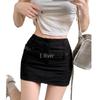 Women's Summer 2024 Gray High Waist A-line Mini Skirt - Versatile Slimming Petite Fit
