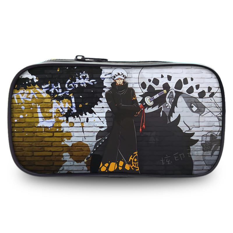One Piece Luffy Anime Printed Single Layer Stationery Storage Pencil Bag For Students And Office Use