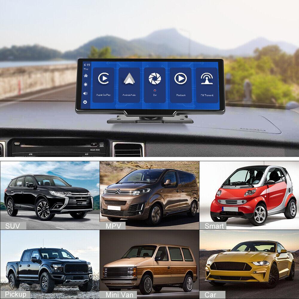 4K Ultra HD Wireless CarPlay Unit, Built-In Optical Sensor WiFi GPS Navigator + Dual Recording Vehicle Dashcam