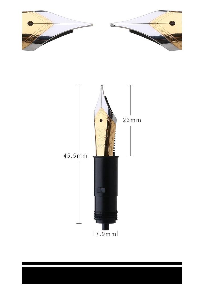 German SCHMIDT Bock Gold-Plated Silver Nib Fountain Pen Set FH241/FH452