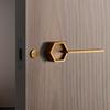 Nordic Door Lock Indoor Bedroom Silent Door Lock Simple Yellow Bronze Split Lock Modern Furniture Decorative Door Handle