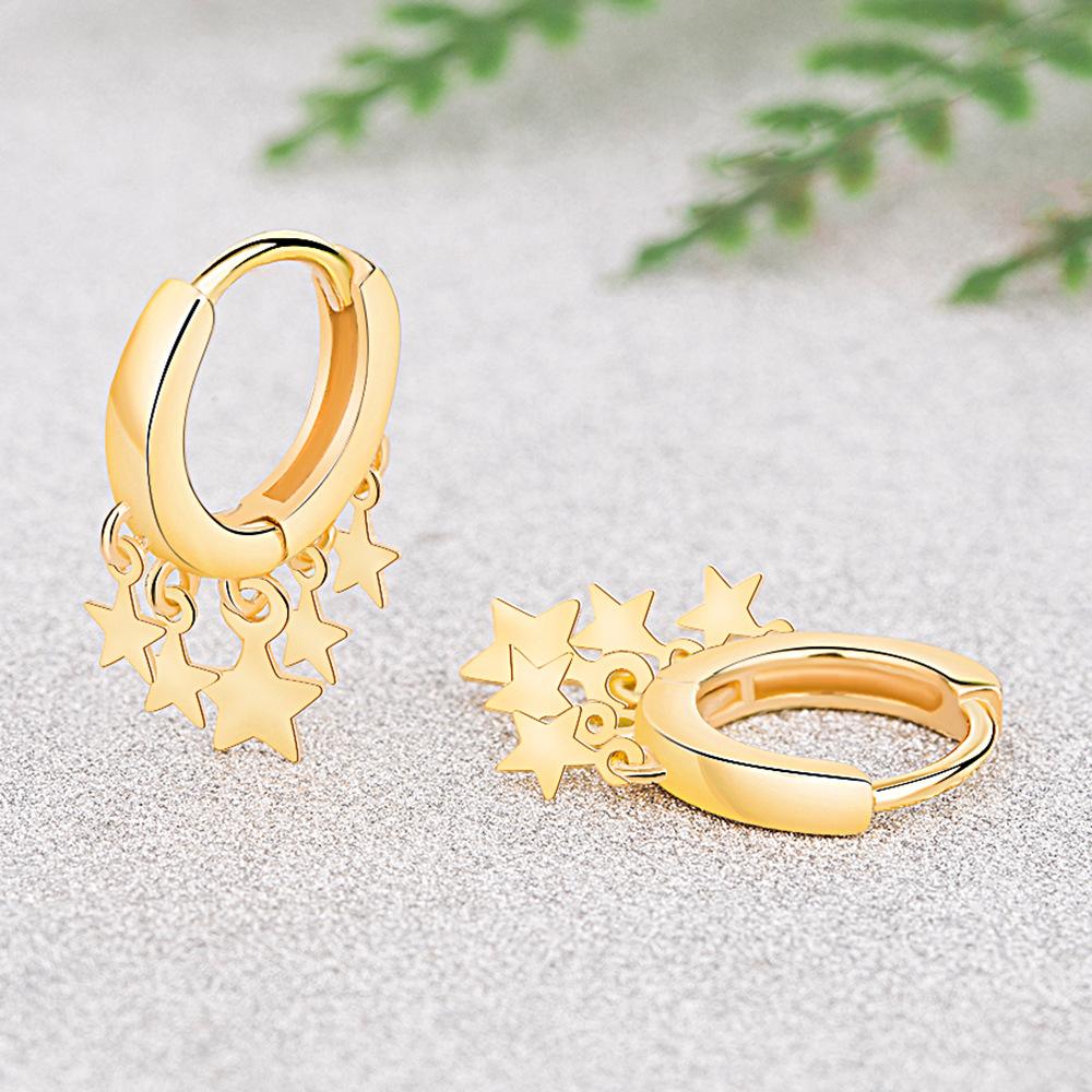 

Five-pointed Star Women s Small Ear Cuff Earrings