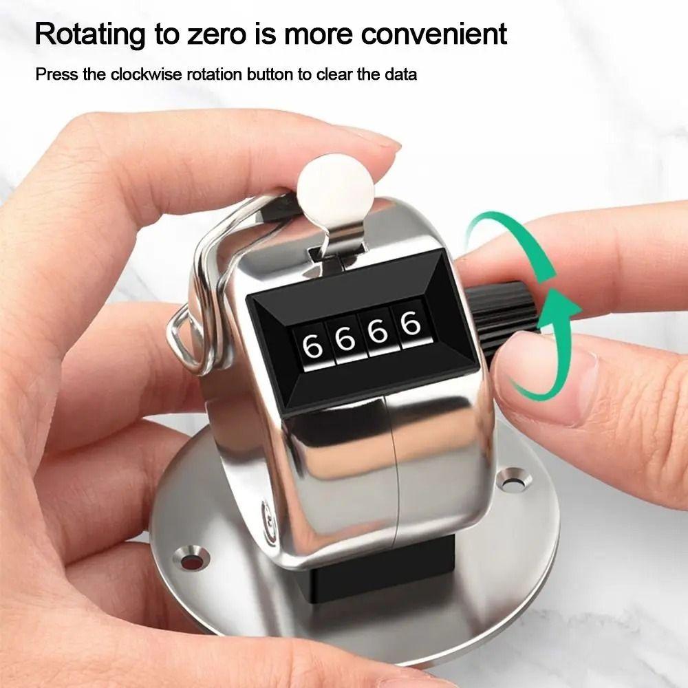 4 Digit Hand Tally Counter Mechanical Digital Counting Device New Clicker Counter