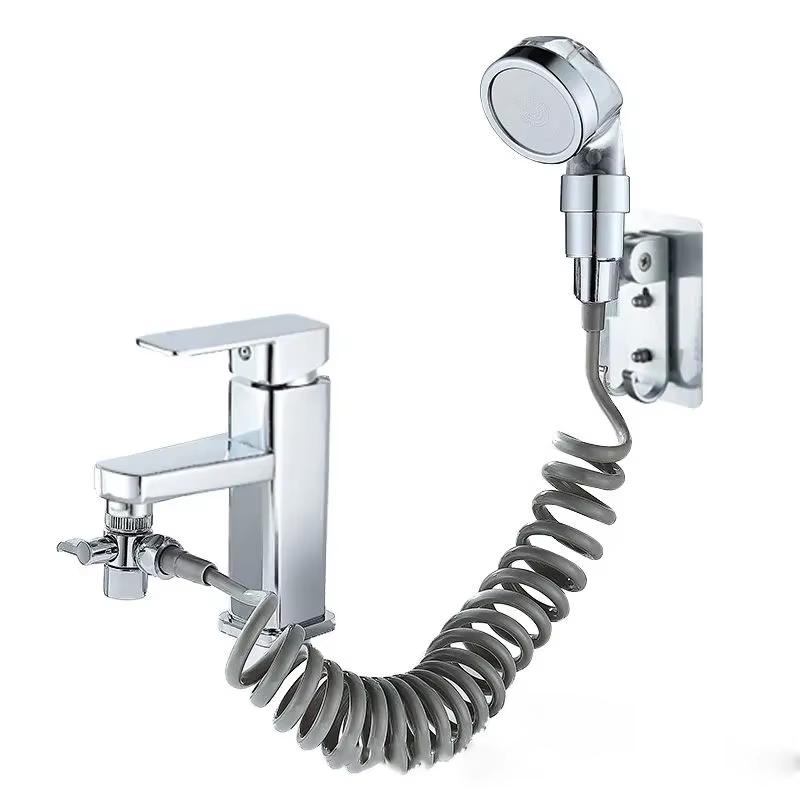 Pressure Boosting Hand Washing Shower Nozzle Group Shower Faucet Washbasin Sink External Shower Extender Bathroom