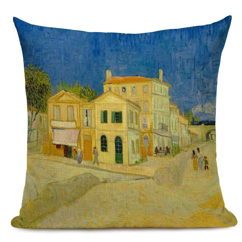 Van Gogh Oil Painting Art Decorative Cushion Cover Throw Pillow Case for Sofa, Car , and Office Decor 45x45CM Pillow Cover