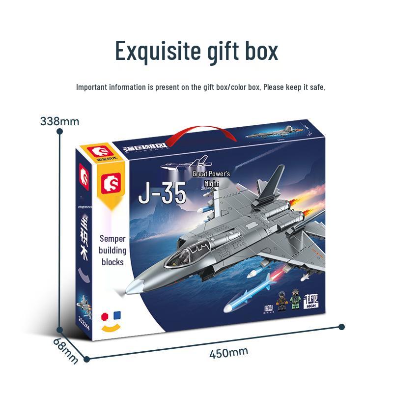 Senbao J-35 Military Fighter Model Building Blocks Toy Gift