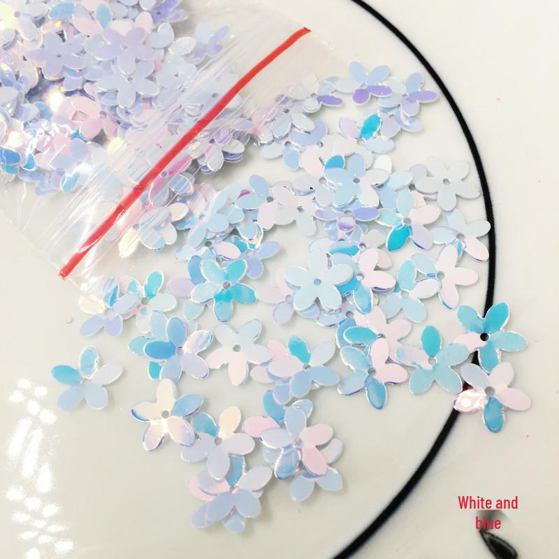 10g Gold Star & Flower Sequin Glitter Beads for DIY Crystal Mud & Nail Art