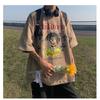 Herr T-shirts Brev Grafiskt tryck Modemärke t-shirts för män oversize tshirts Herrkläder Fritidskläder Man Sommar Koreansk Retro