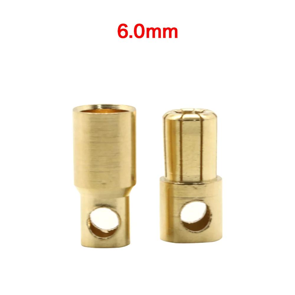 5/10 pairs Gold Bullet Banana Connector plug 2.0mm 3.0mm 4.0mm 5.5mm 6.0mm 8.0MM for ESC Lipo RC battery Plugs Motor DIY