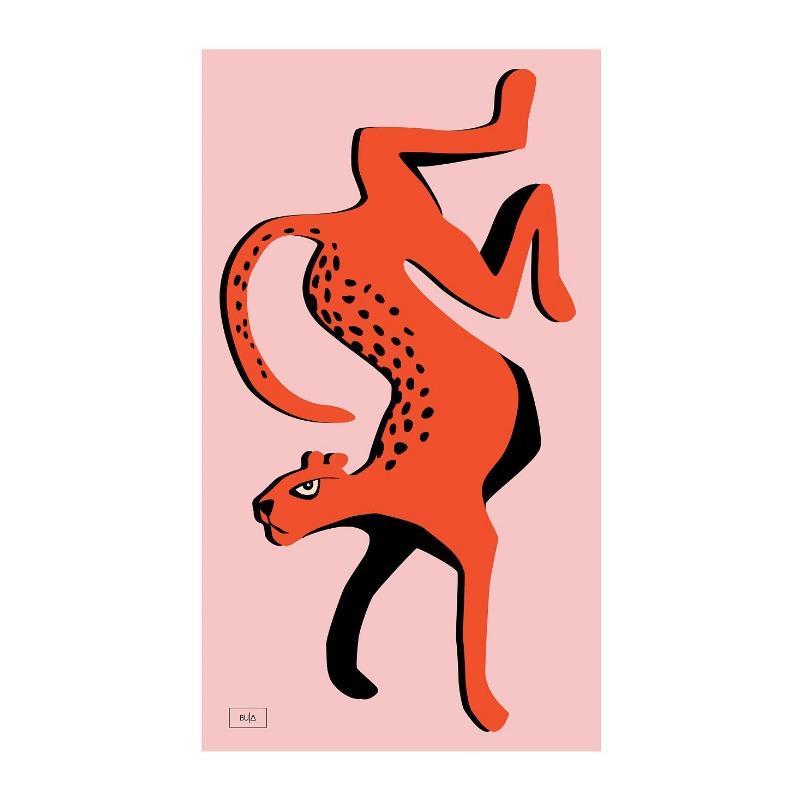 Leopard BujaBoom Color Illustration Posters and Prints Canvas Printing Modern Wall Art Picture for Living Room Home Decor Gifts