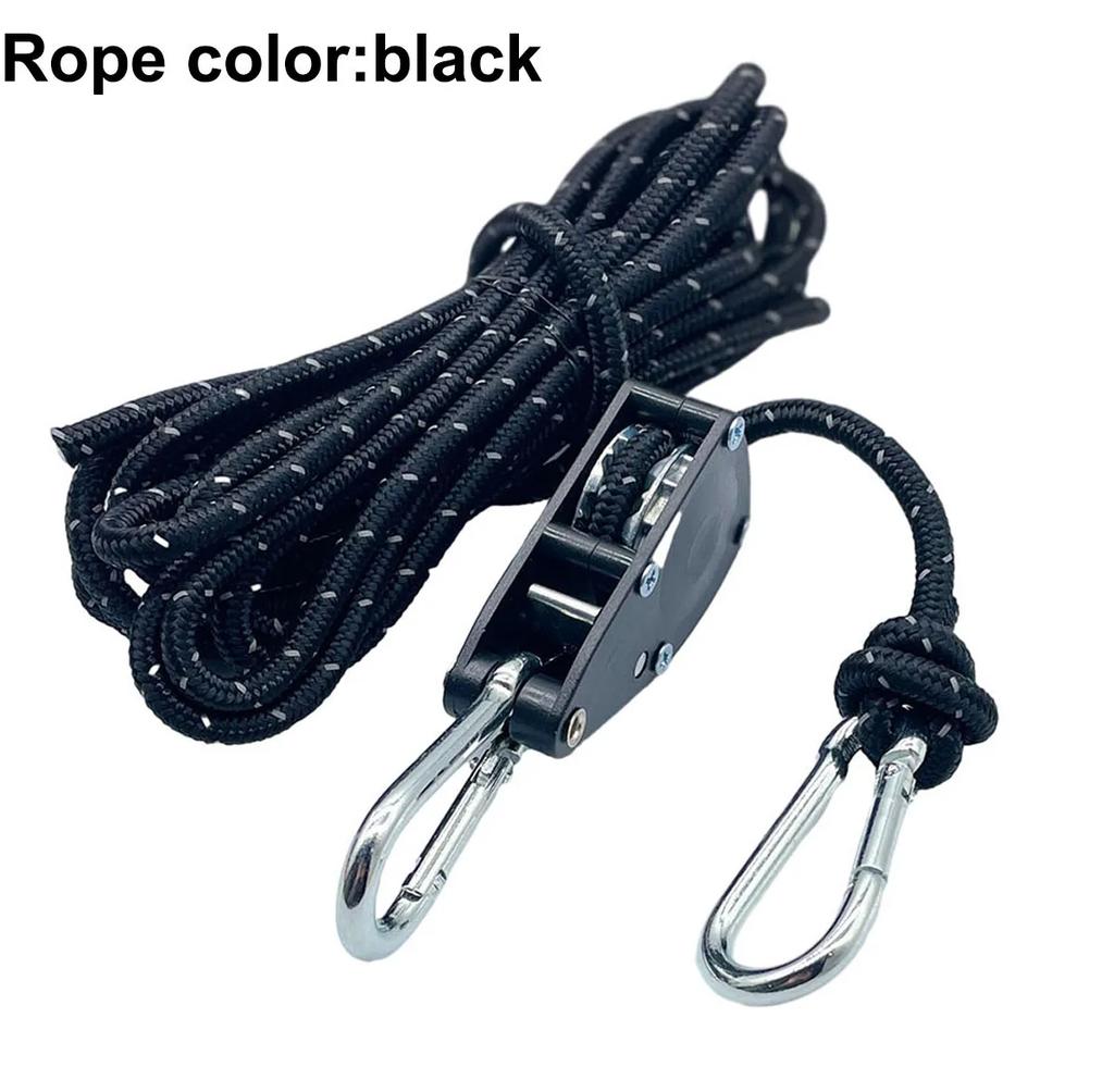 4mm tenda da campeggio corda riflettente tirante fissaggio corda del vento fibbia puleggia cricchetto tendalino gancio per corda