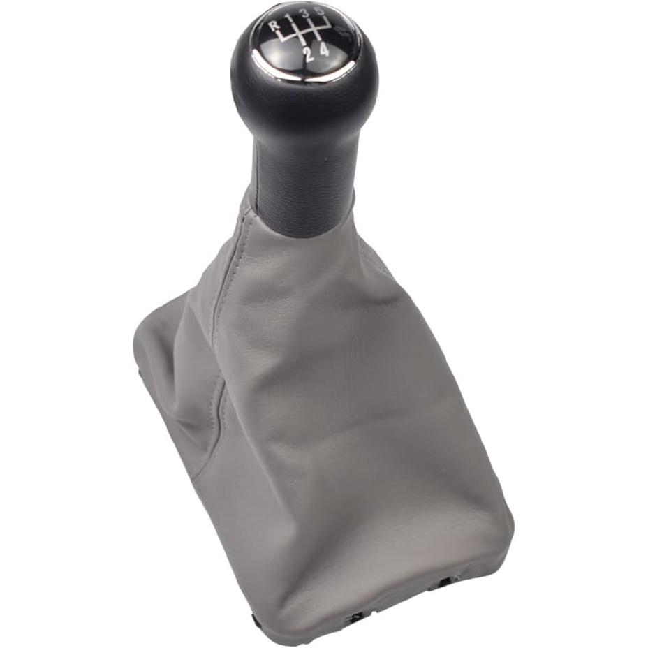 Hacreyatu für VW Käfer 1998 1999 2000 2001 2002 2003 2004 2005 2006 2007 2008 2009 2010 Neuer 5-Gang-Schalthebel Schalthebelknauf Lederbalg (Schwarz)