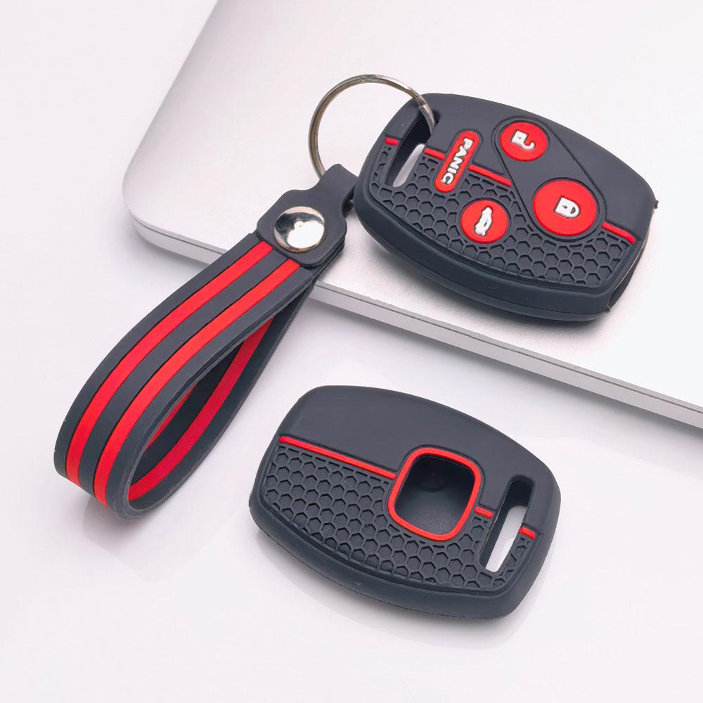 Silicone Car Key Cover keychain for Honda Civic Accord CR-V Fit Jazz HR-V Vezel City Civic Accord CR-V Fit Jazz HR-V Vezel City Hybrid