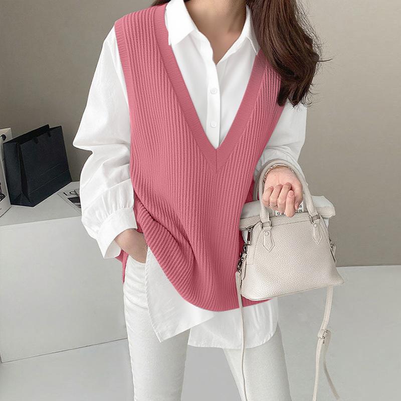 

ZANZEA Женская повседневная блузка с отложным воротником, длинными рукавами и пэчворком 2XL