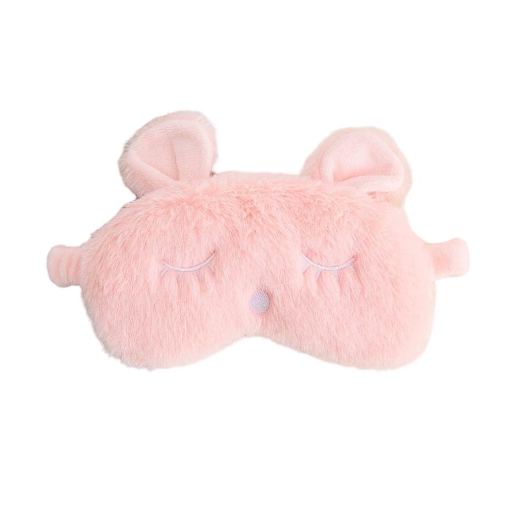 Cartoon Animal Plush Eye Mask, Light Blocking Sleep Eye Mask, Cute Home Nap Eye Mask