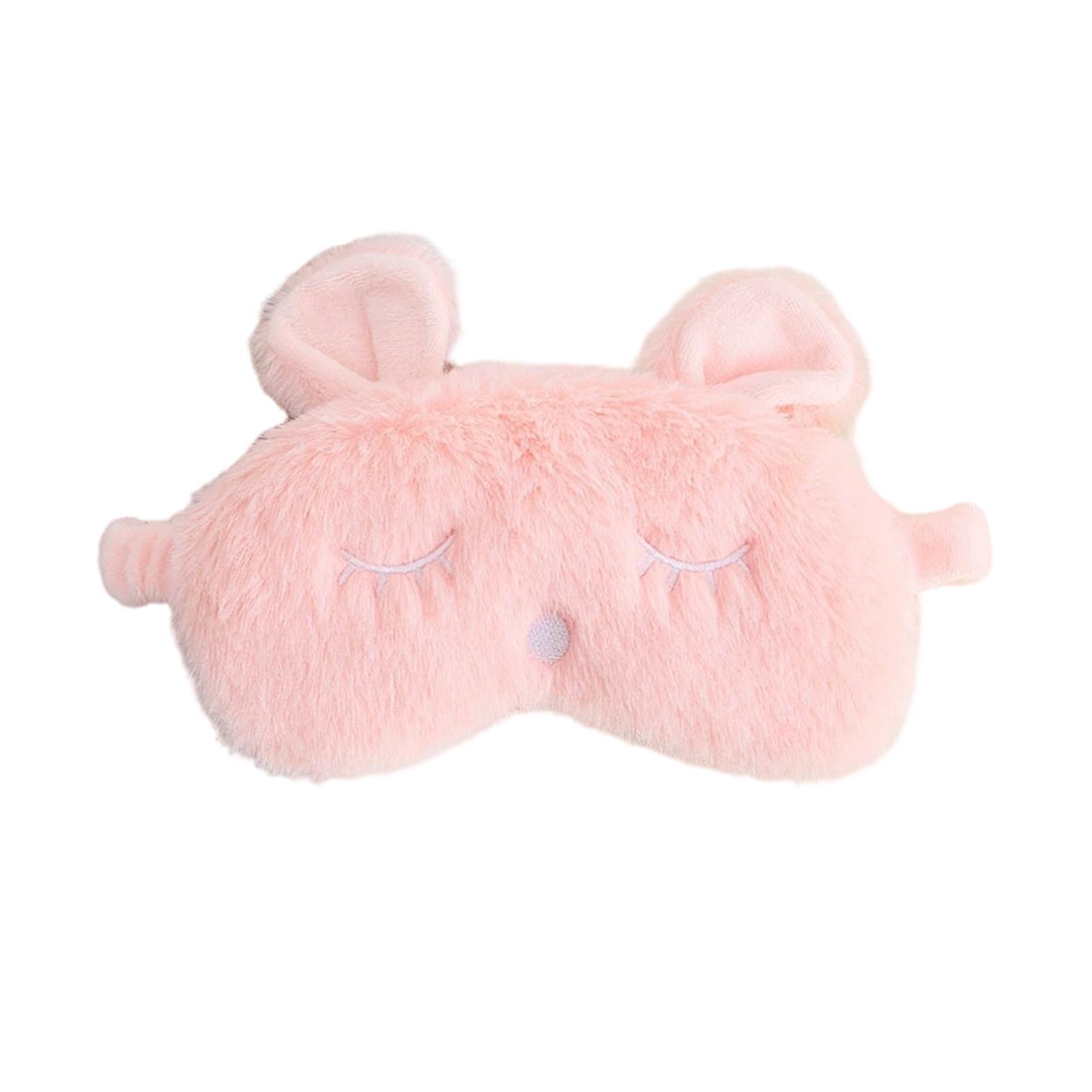 

Cartoon Animal Plush Eye Mask, Light Blocking Sleep Eye Mask, Cute Home Nap Eye Mask One Size