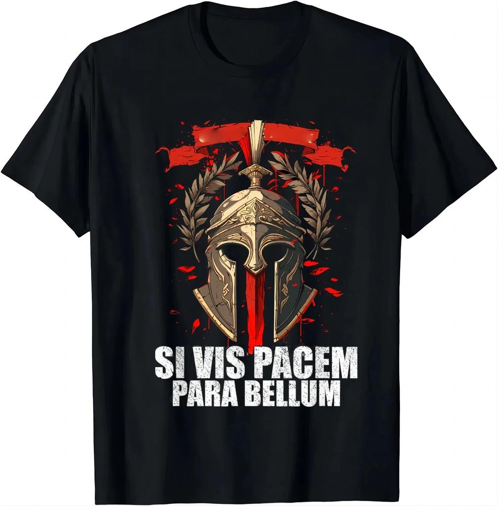Si Vis Pacem Para Bellum | Latin Wisdom Proverb T-Shirt Graphic T ShirtsCamiseta Hombre T-shirt Men Women Oversize O-Neck Tee